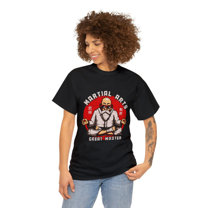 Cartoon Art - Martial Arts Panda - Unisex Heavy Cotton Tee