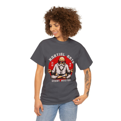 Cartoon Art - Martial Arts Panda - Unisex Heavy Cotton Tee