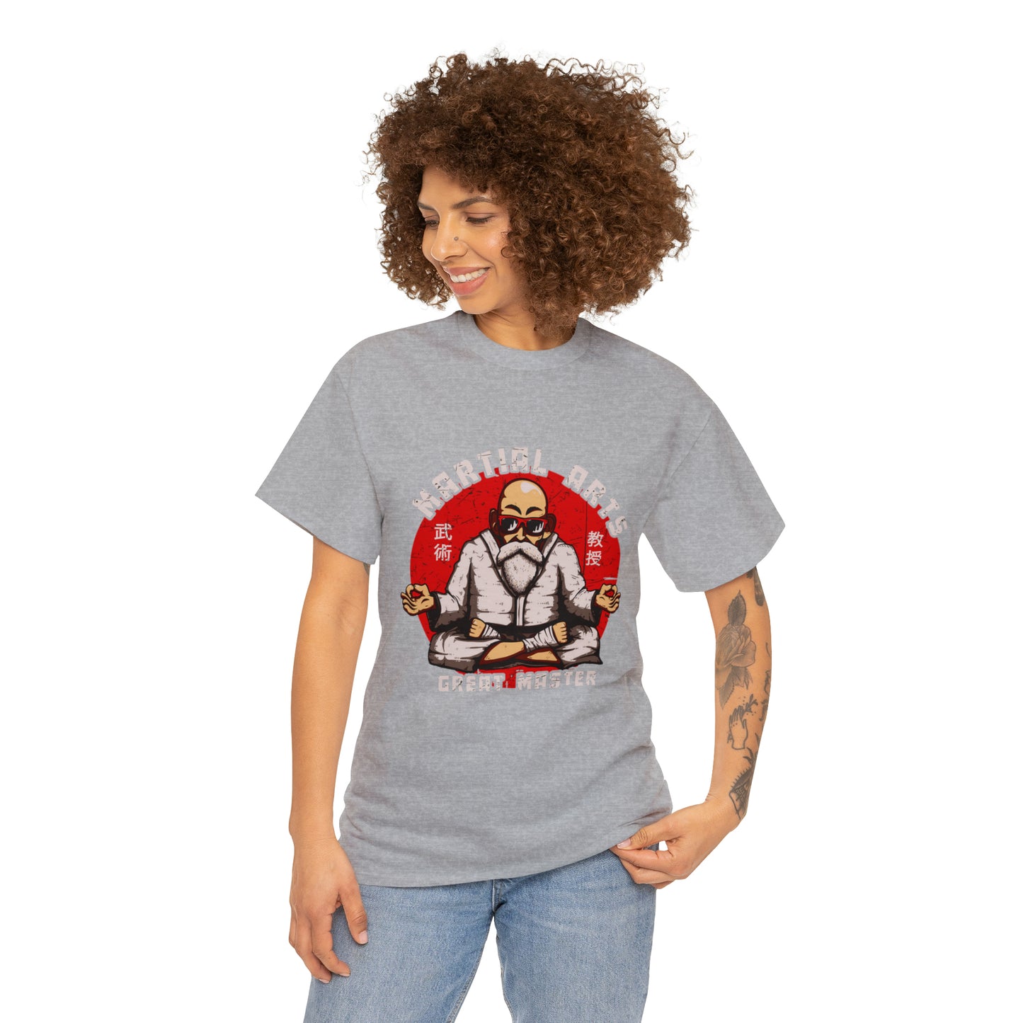 Cartoon Art - Martial Arts Panda - Unisex Heavy Cotton Tee