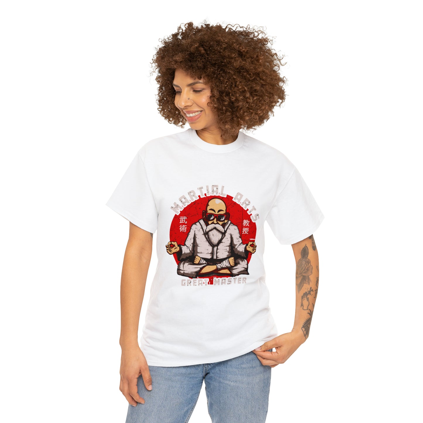 Cartoon Art - Martial Arts Panda - Unisex Heavy Cotton Tee