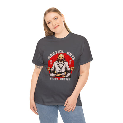 Cartoon Art - Martial Arts Panda - Unisex Heavy Cotton Tee