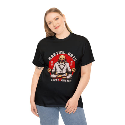 Cartoon Art - Martial Arts Panda - Unisex Heavy Cotton Tee