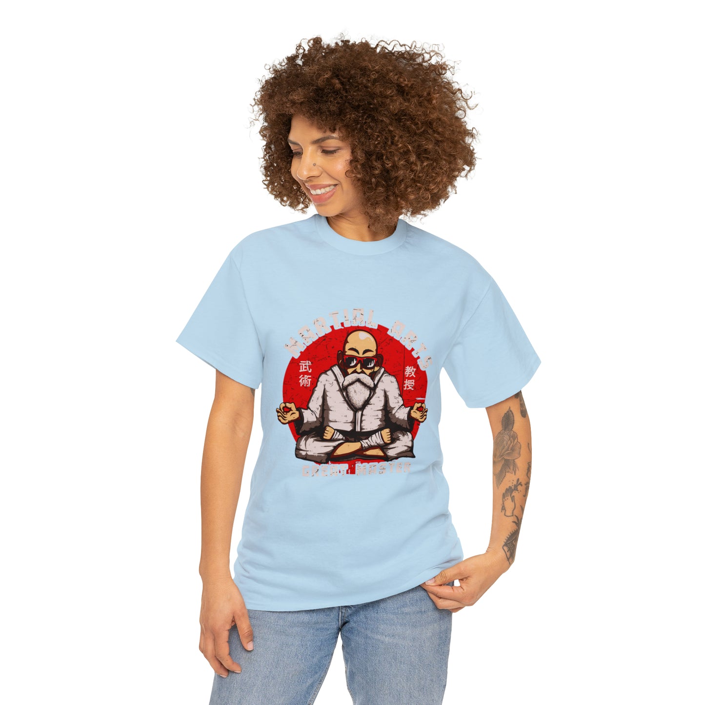 Cartoon Art - Martial Arts Panda - Unisex Heavy Cotton Tee