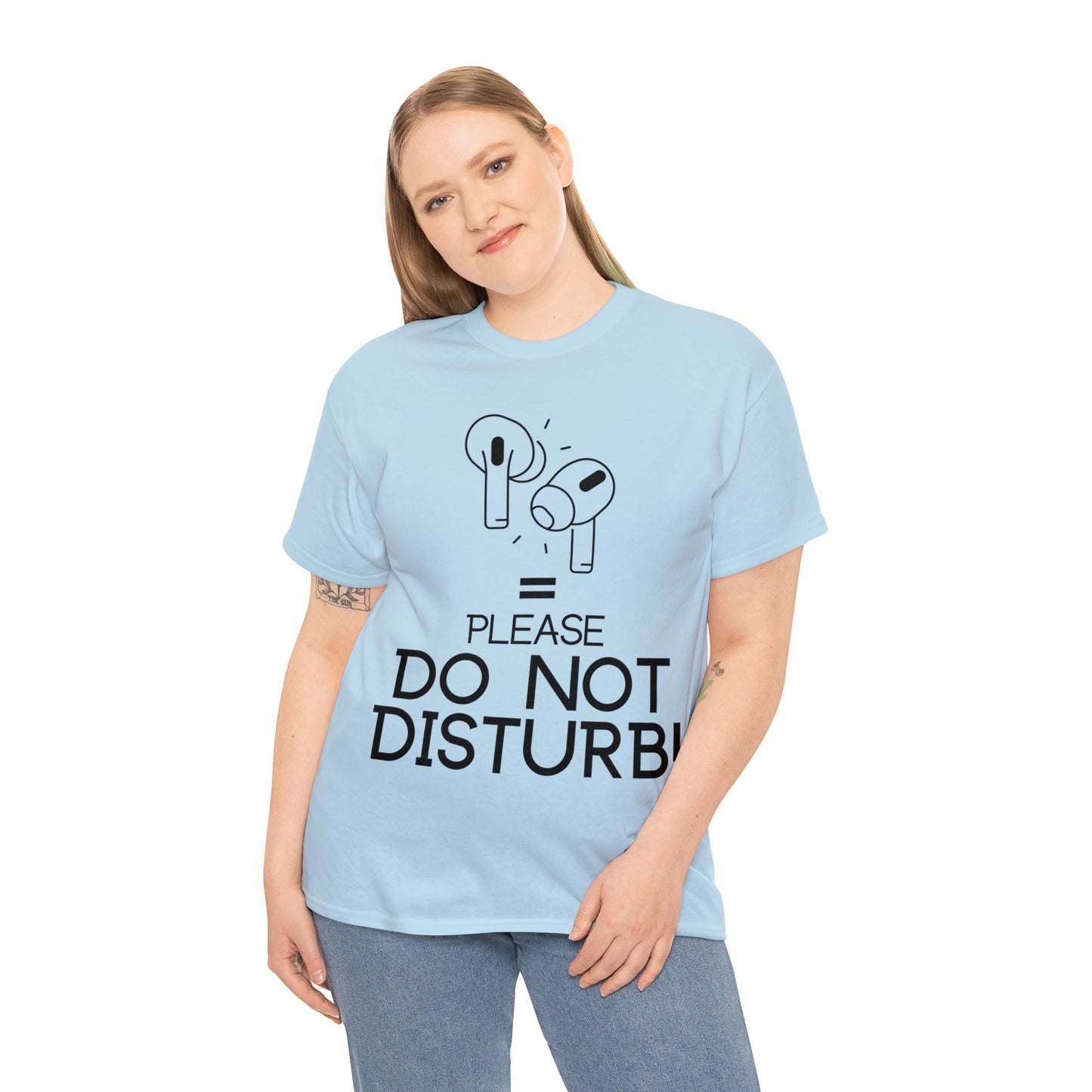 Earphones equals Do Not Disturb - Unisex Heavy Cotton Tee