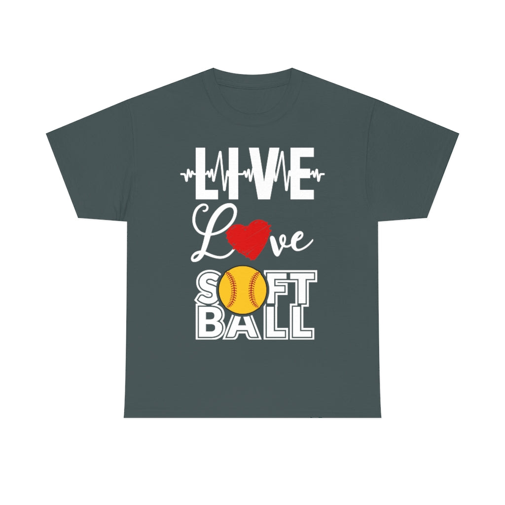 Live Love Softball - Unisex Cotton Tee