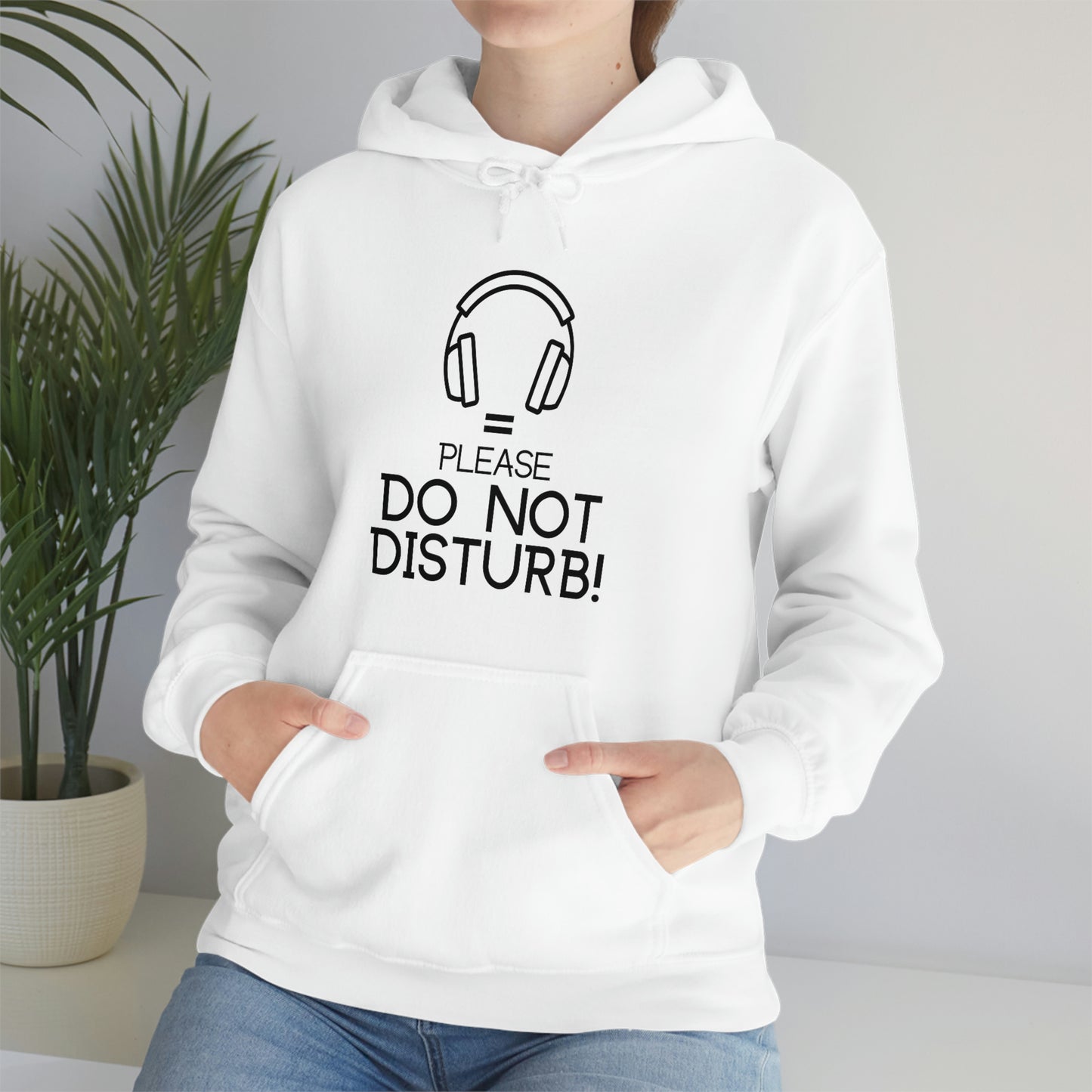 Headphones equals Do Not Disturb - Unisex Heavy Blend™ Hooded Sweatshirt