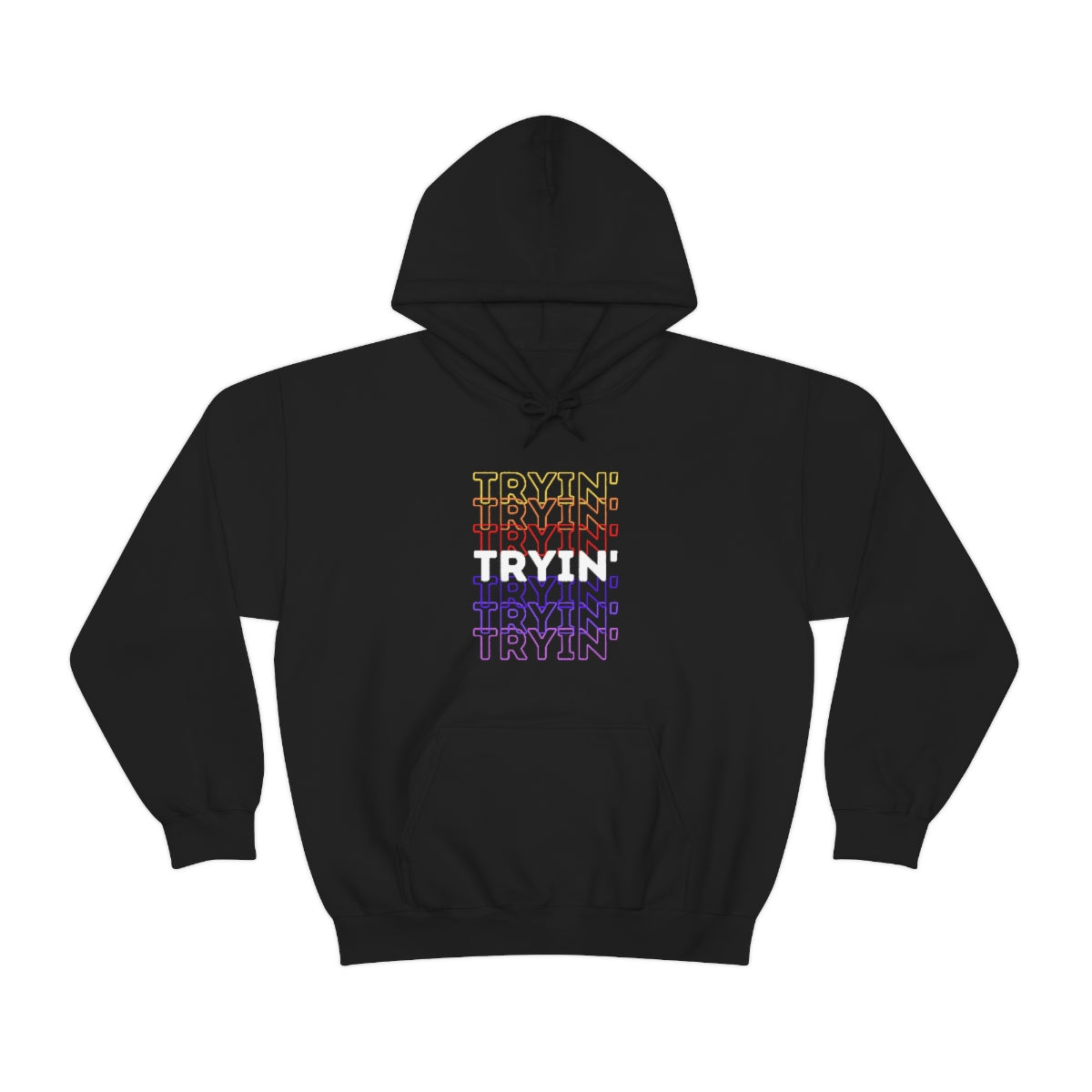 Tryin' Repeating Rainbow - Unisex Heavy Blend™ Hooded Sweatshirt