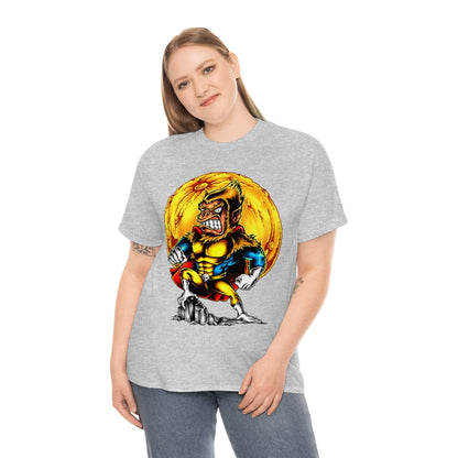 Cartoon Art - Manic Moon Ape - Unisex Heavy Cotton Tee