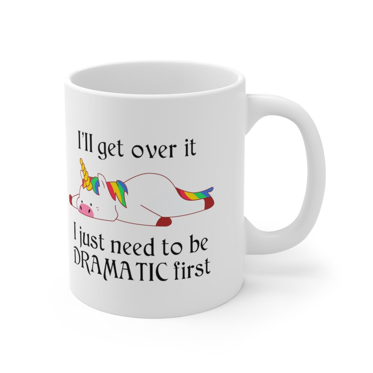 Dramatic Unicorn - Ceramic Mug 11oz