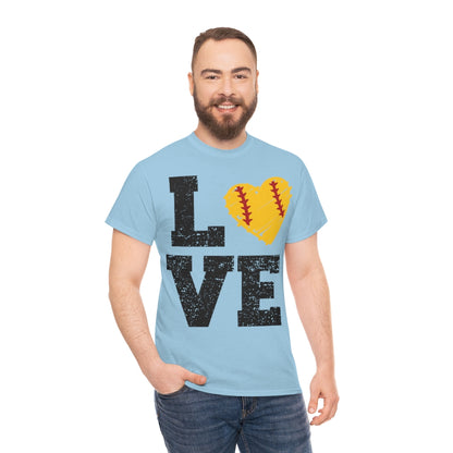 Softball - LOVE Unisex Cotton Tee