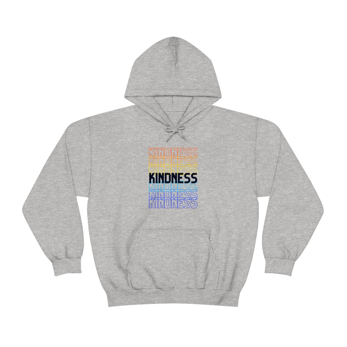 Kindness Repeating Rainbow - Rainbow -Unisex Heavy Blend™ Hooded Sweatshirt