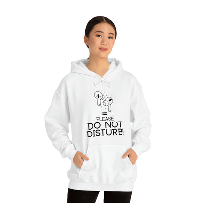 Earphone equals Do Not Disturb - Unisex Heavy Blend™ Hooded Sweatshirt