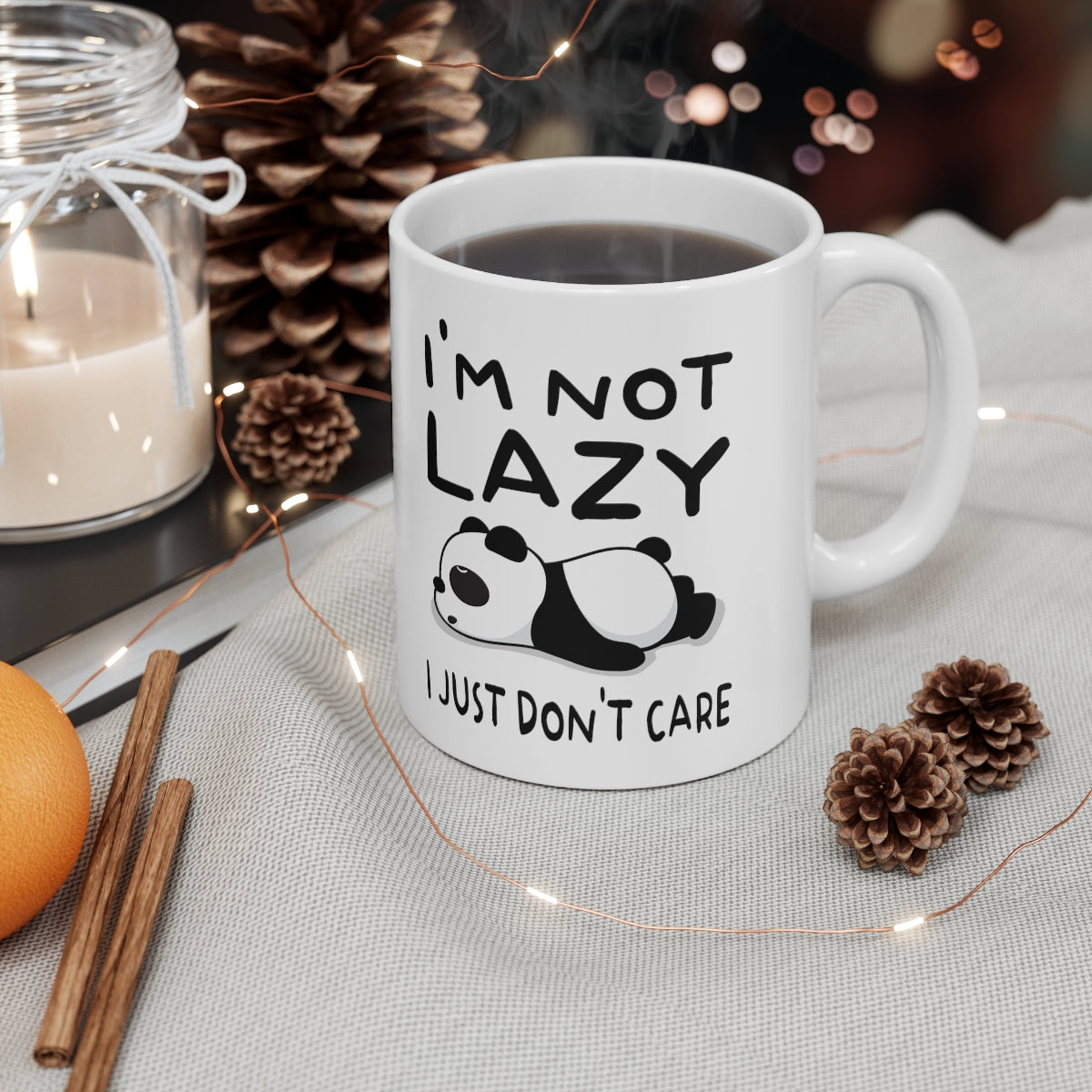 I'm Not Lazy Panda - Ceramic Mug 11oz