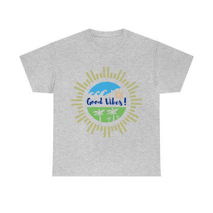 Good Vibes Summer Surf - Unisex Heavy Cotton Tee