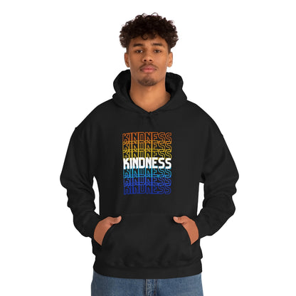 Kindness Repeating Rainbow - Rainbow -Unisex Heavy Blend™ Hooded Sweatshirt