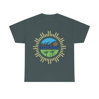 Good Vibes Summer Surf - Unisex Heavy Cotton Tee