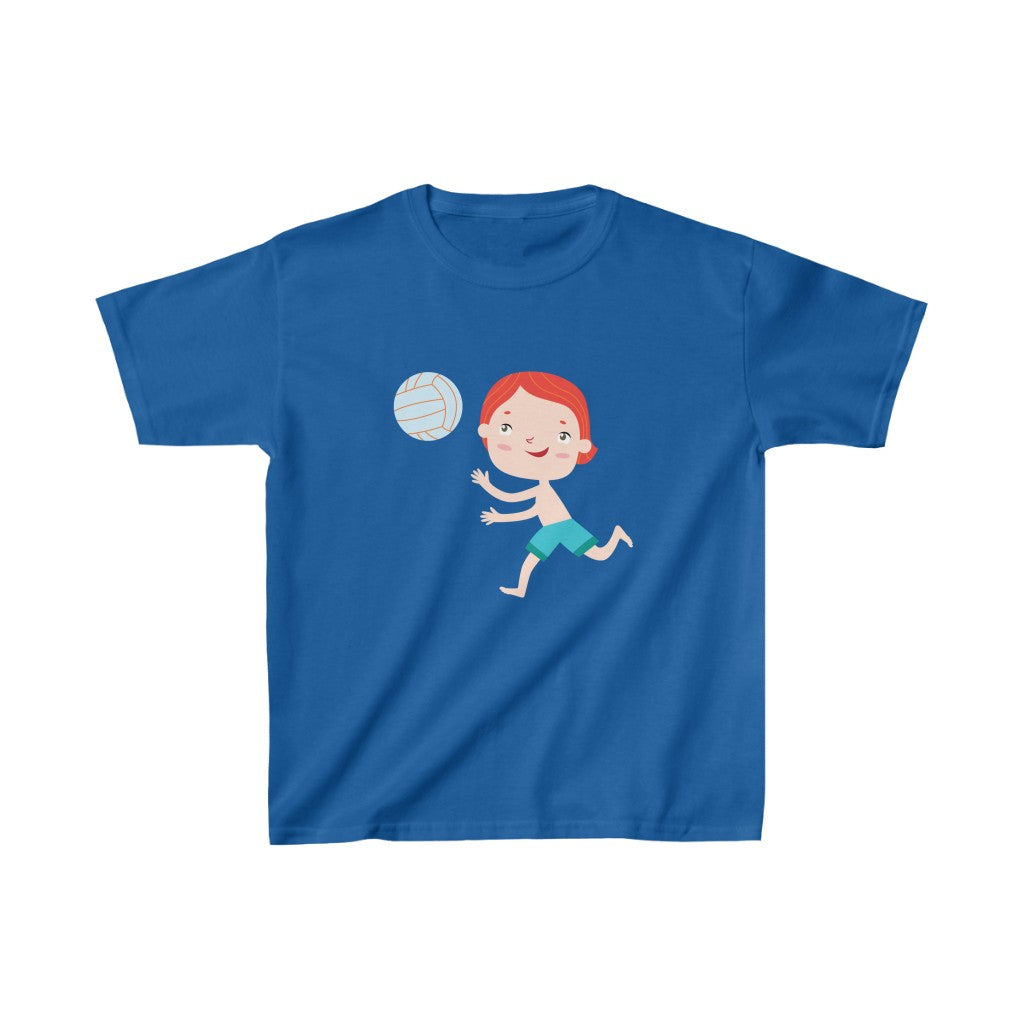 Cartoon Boy with Ball - Kids Heavy Cotton™ Tee