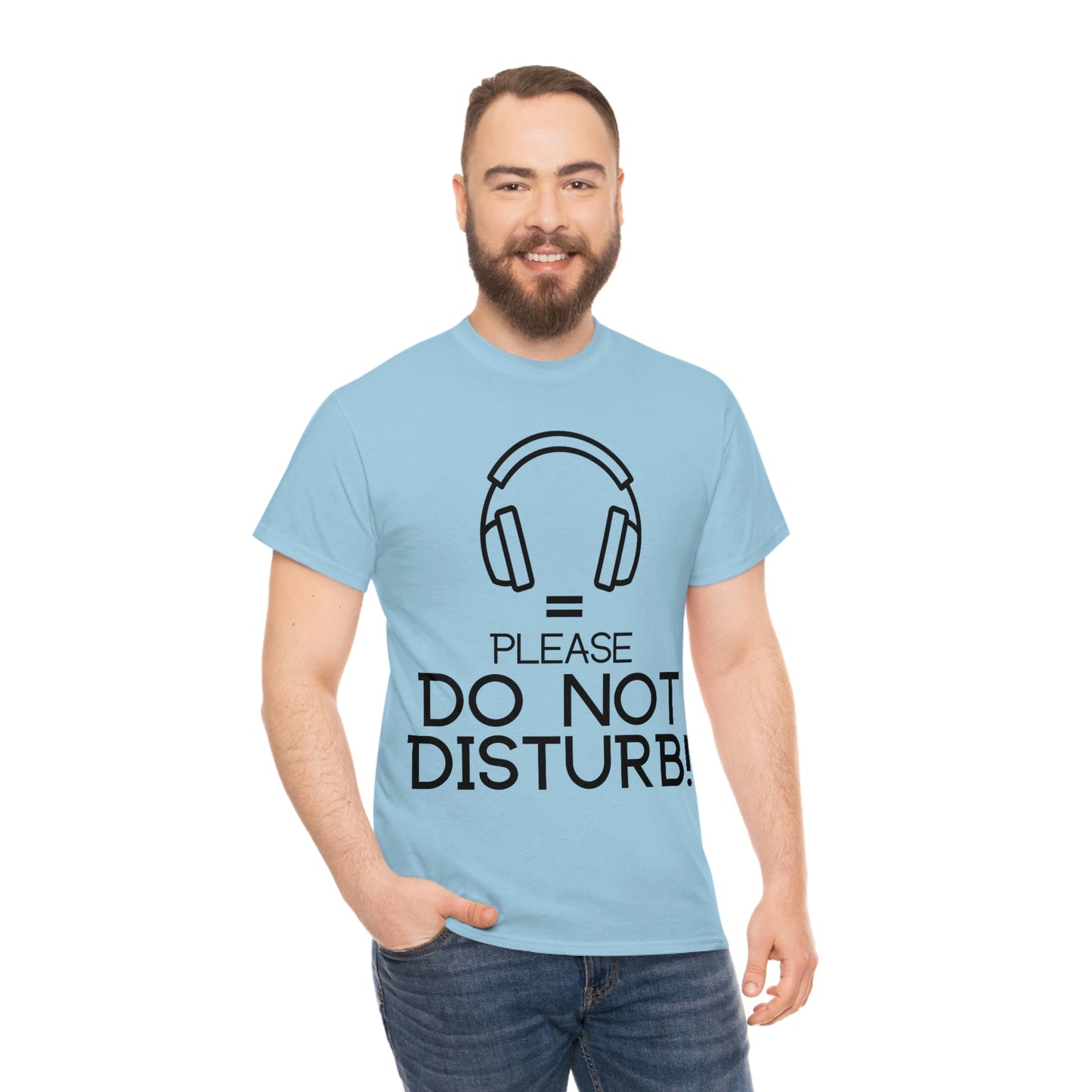 Headhones equals Do Not Disturb - Unisex Heavy Cotton Tee