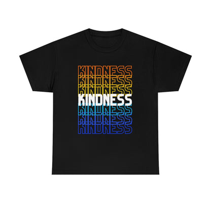 KINDNESS - repeating rainbow - Unisex Heavy Cotton Tee