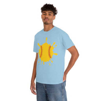 Softball SPLAT! - Unisex Cotton Tee