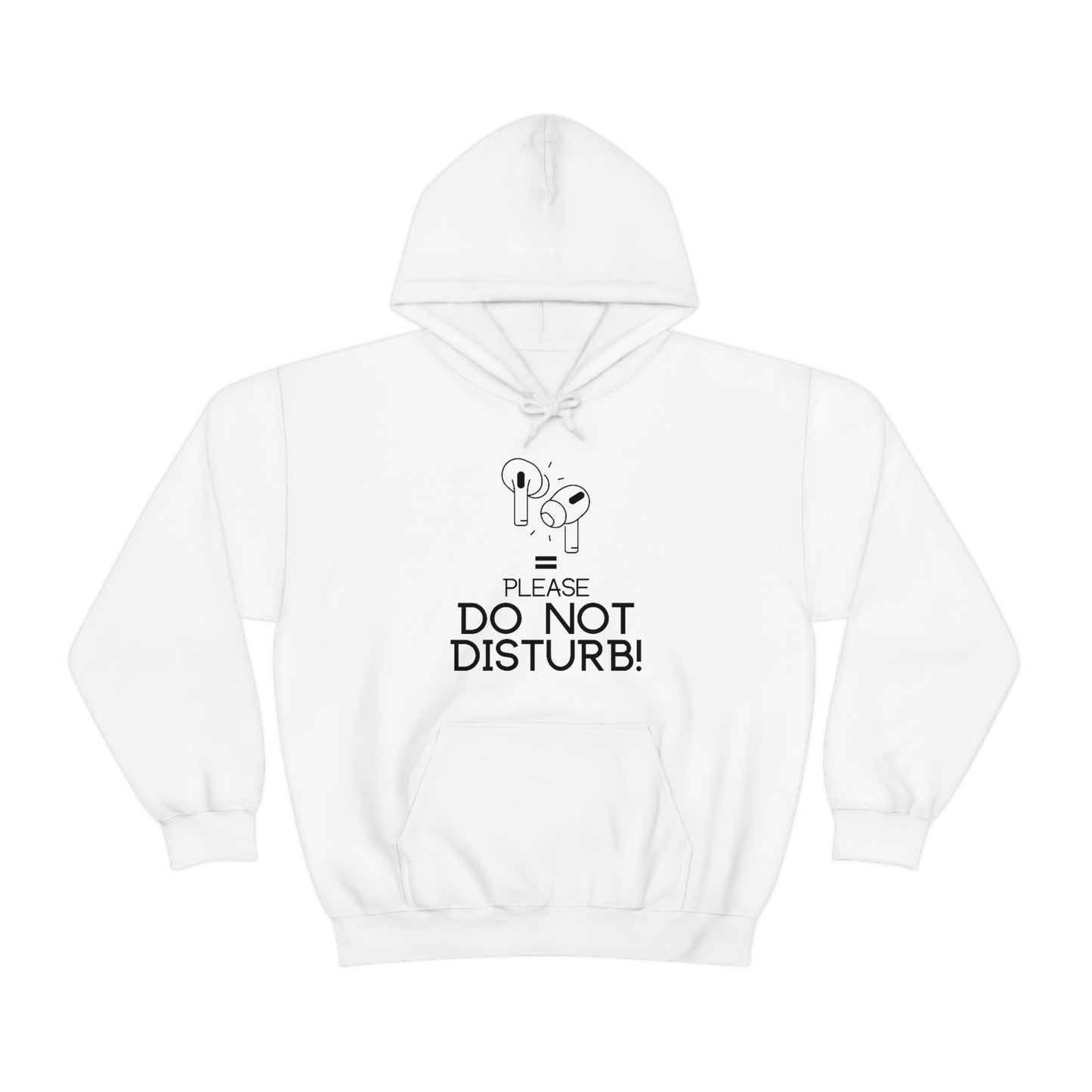 Earphone equals Do Not Disturb - Unisex Heavy Blend™ Hooded Sweatshirt