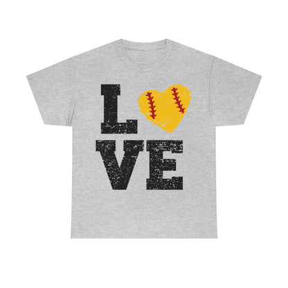 Softball - LOVE Unisex Cotton Tee