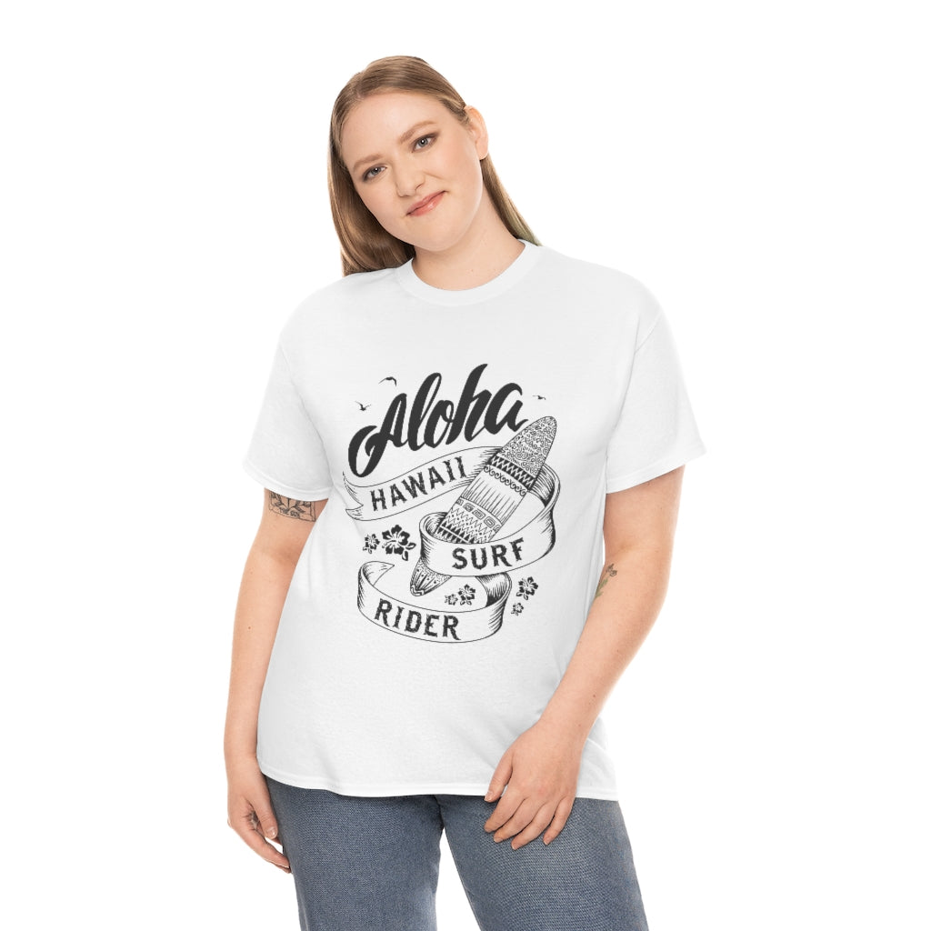 Aloha Hawaii Surf Rider - Unisex Heavy Cotton Tee