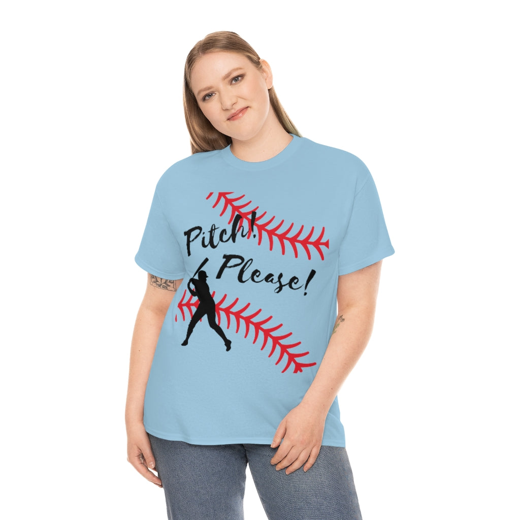 Softball - Pitch! Please! - Unisex Cotton Tee