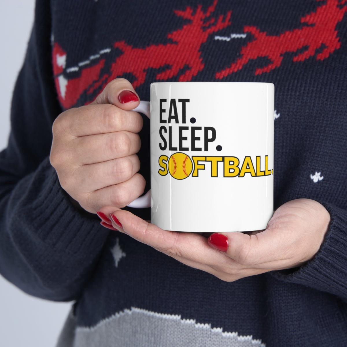 Eat. Sleep. Softball. Ceramic Mug 11oz