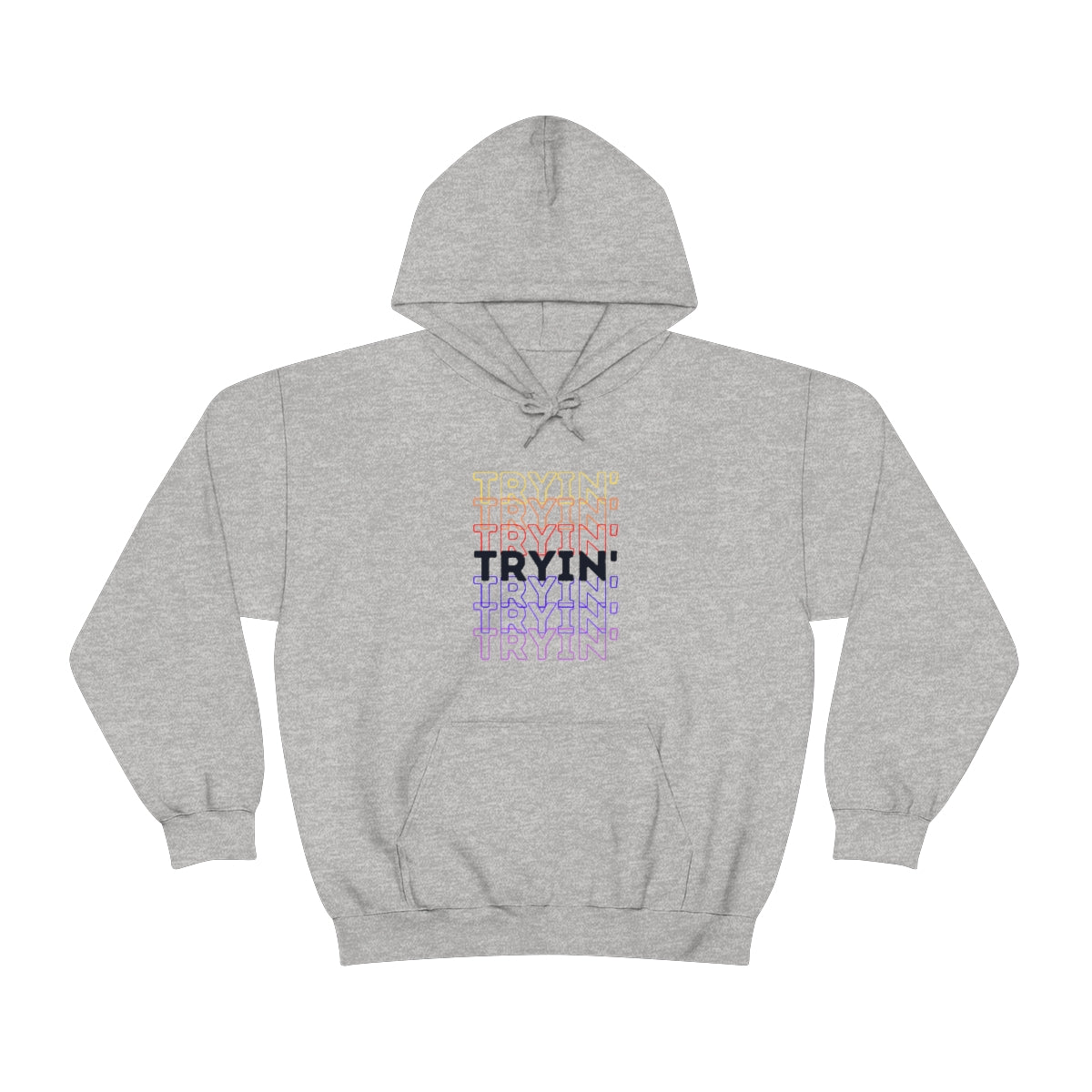 Tryin' Repeating Rainbow - Unisex Heavy Blend™ Hooded Sweatshirt