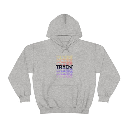 Tryin' Repeating Rainbow - Unisex Heavy Blend™ Hooded Sweatshirt