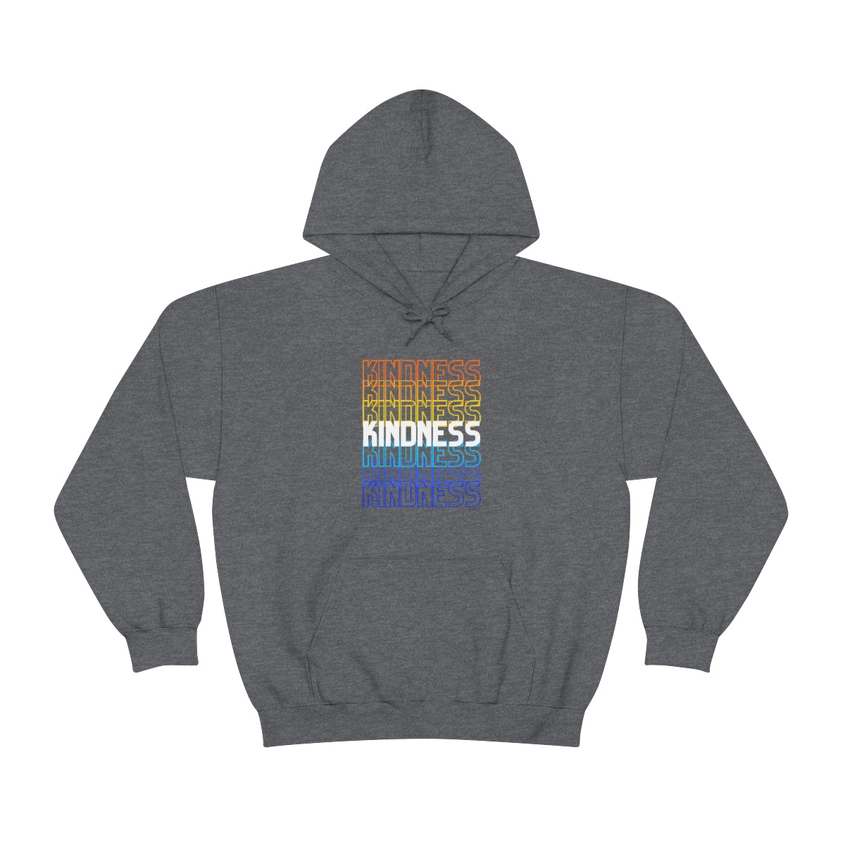 Kindness Repeating Rainbow - Rainbow -Unisex Heavy Blend™ Hooded Sweatshirt