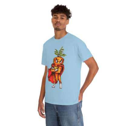 Cartoon Art - Super Carrot - Unisex Heavy Cotton Tee