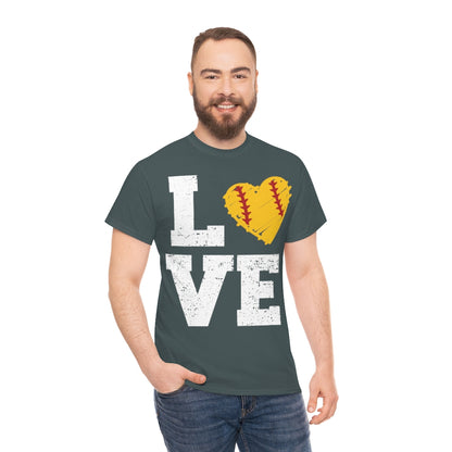 Softball - LOVE Unisex Cotton Tee