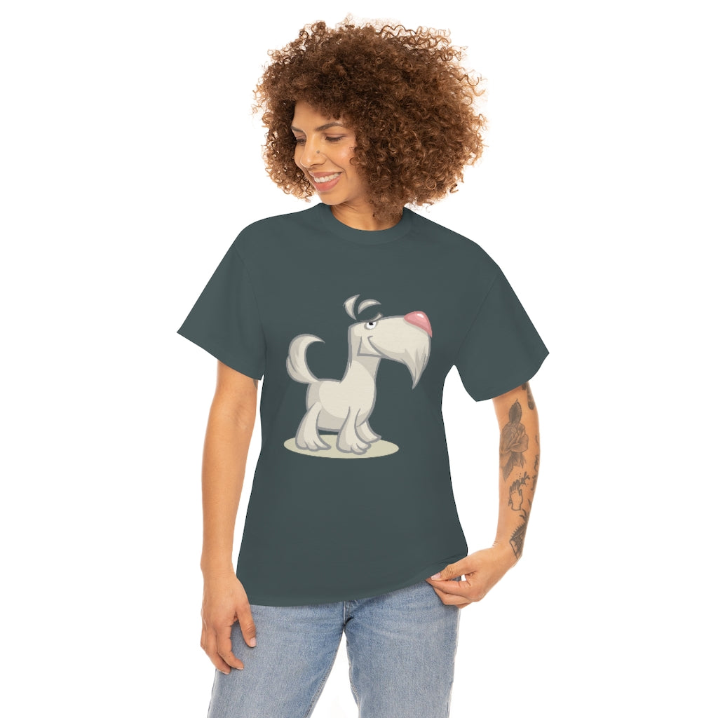 Cartoon Dog - Schnauzer - Unisex Heavy Cotton Tee