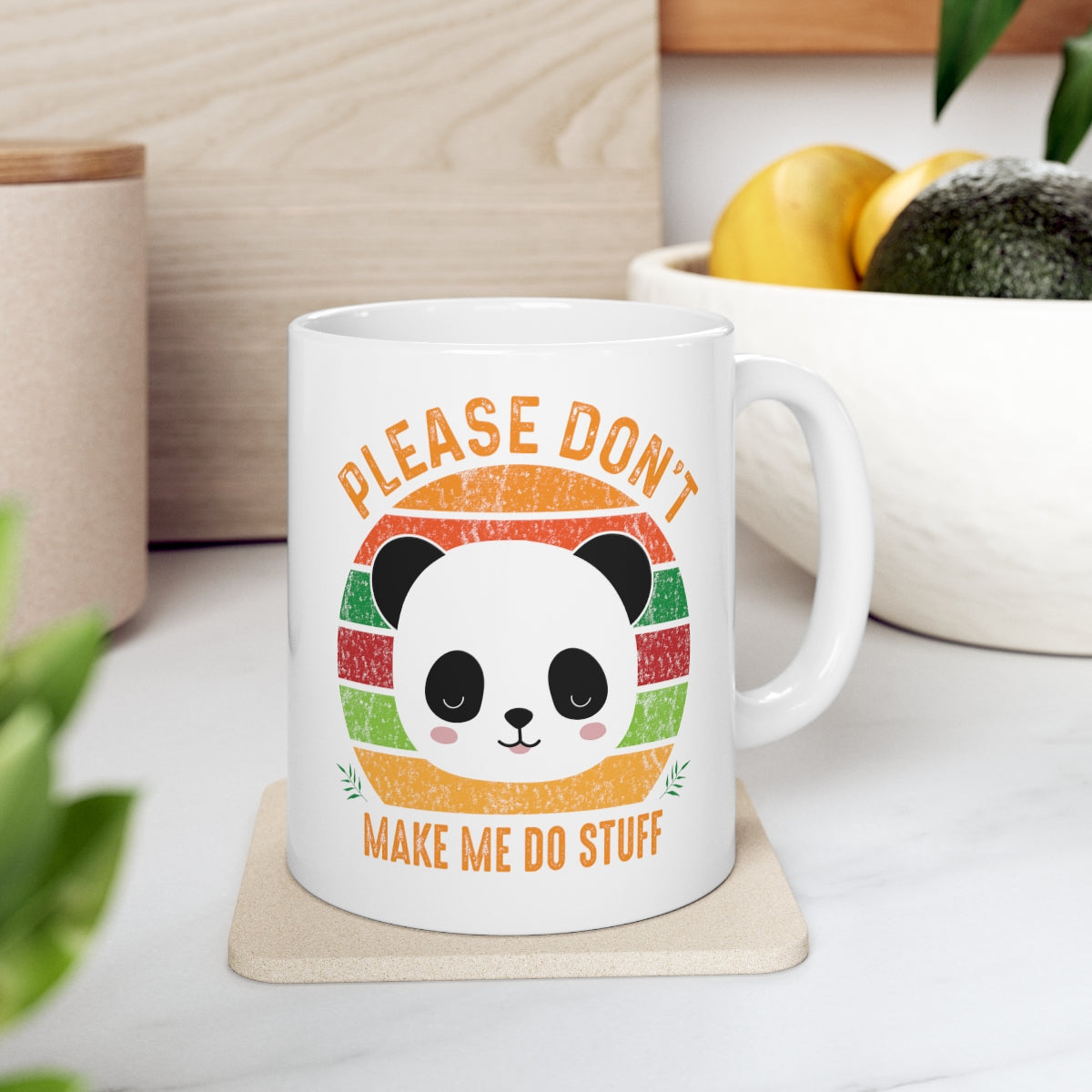 Please Don't Make Me Do Stuff - Panda - Ceramic Mug 11oz