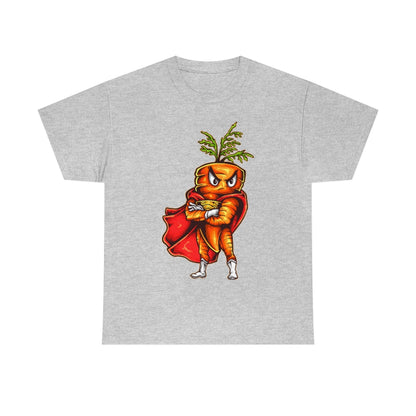 Cartoon Art - Super Carrot - Unisex Heavy Cotton Tee