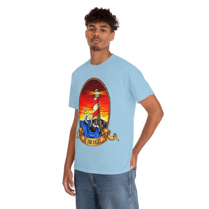 Cartoon Art - Lighthouse - Be The Light - Unisex Heavy Cotton Tee