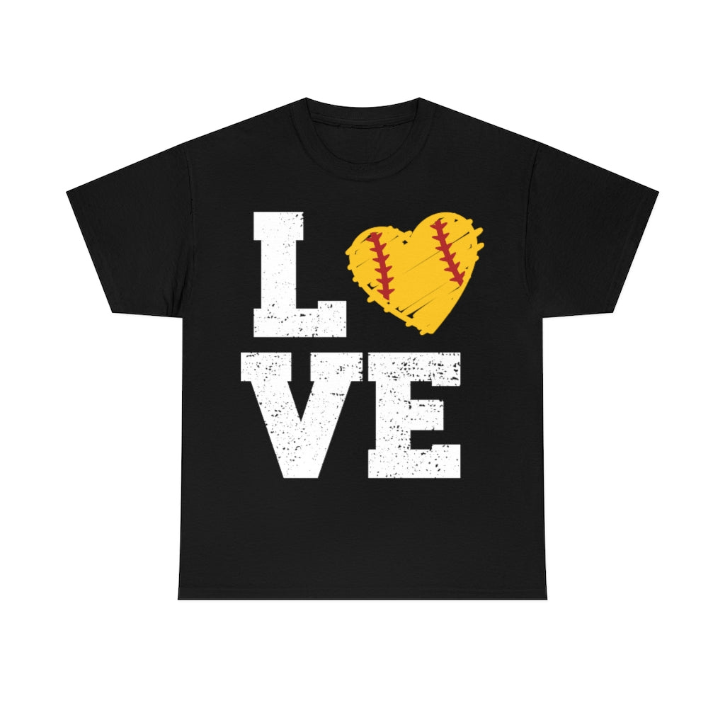 Softball - LOVE Unisex Cotton Tee