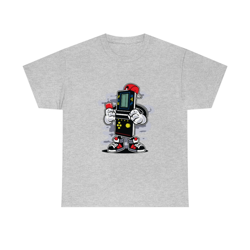 Cartoon Art - Retro Brick Game - Unisex Heavy Cotton Tee