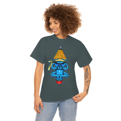 Cartoon Art - Pencil Meditation - Unisex Heavy Cotton Tee