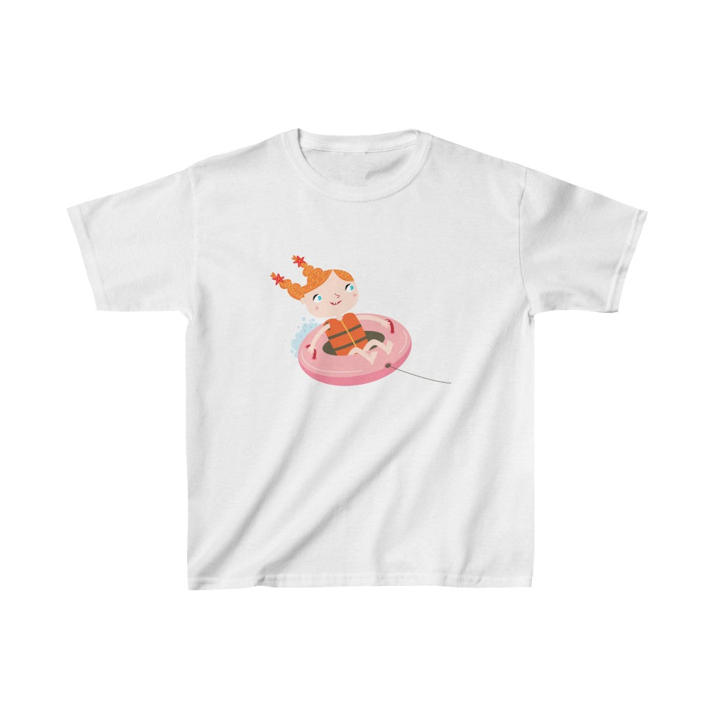 Cartoon Girl on Biscuit - Kids Heavy Cotton™ Tee