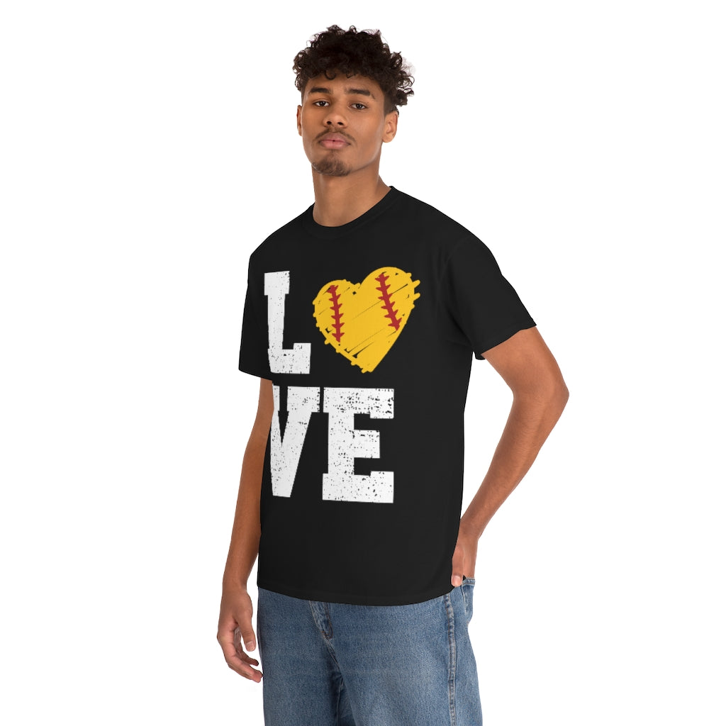 Softball - LOVE Unisex Cotton Tee