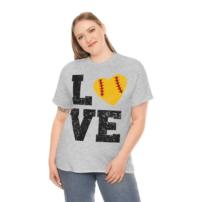 Softball - LOVE Unisex Cotton Tee