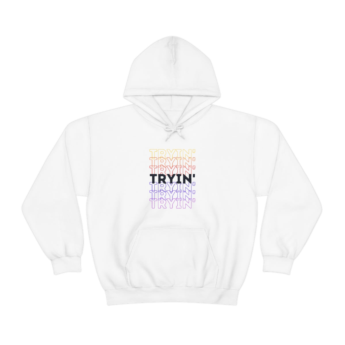 Tryin' Repeating Rainbow - Unisex Heavy Blend™ Hooded Sweatshirt