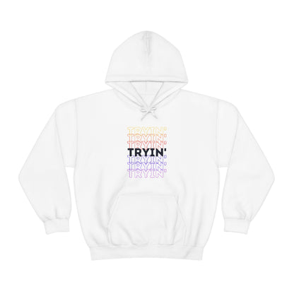 Tryin' Repeating Rainbow - Unisex Heavy Blend™ Hooded Sweatshirt