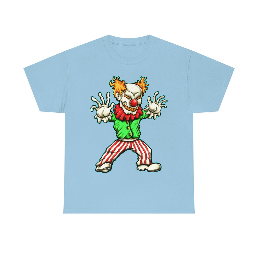 Cartoon Art Series - Evil Clown - Unisex Heavy Cotton Tee