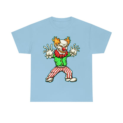 Cartoon Art Series - Evil Clown - Unisex Heavy Cotton Tee