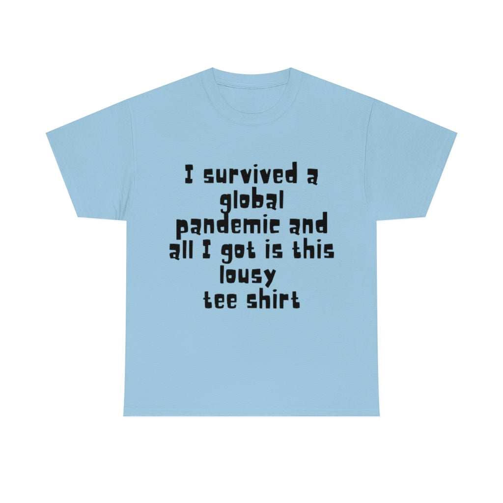 I survived a global pandemic and all I got was this lousy tee shirt - Unisex Heavy Cotton Tee