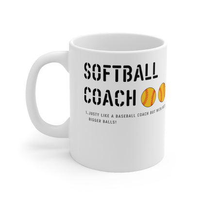 Softball Coach - Like a Baseball Coach But With Bigger... - Ceramic Mug 11oz